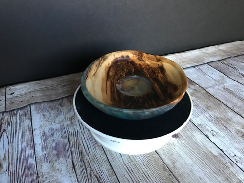 2020 - 20-07-34 - Apple Saucer w/Blue Resin